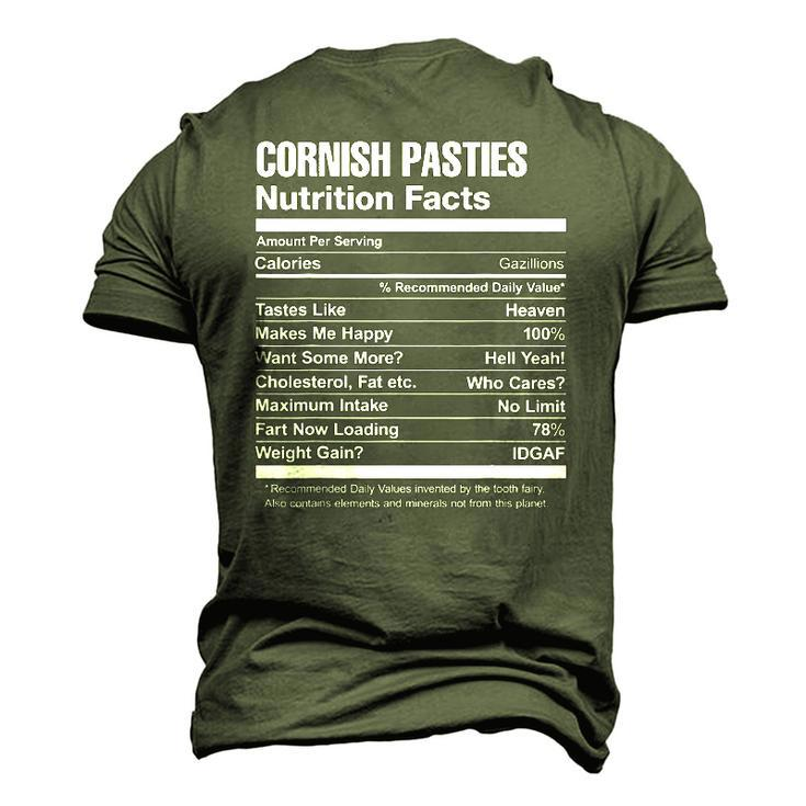 Cornish Pasties Nutrition Facts Men's 3D T-Shirt Back Print