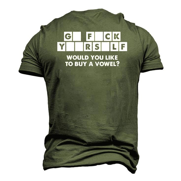 Crossword Go F Yourself Would You Like To Buy A Vowel Men's 3D T-Shirt Back Print