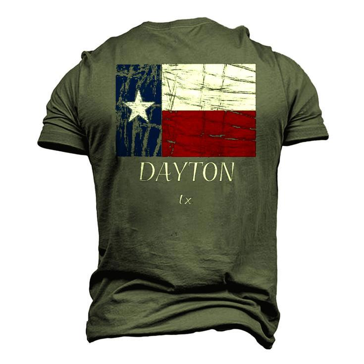 Dayton Tx Texas Flag City State Men's 3D T-Shirt Back Print