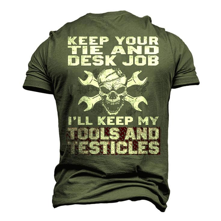 Desk Tie And Job Men's 3D T-shirt Back Print