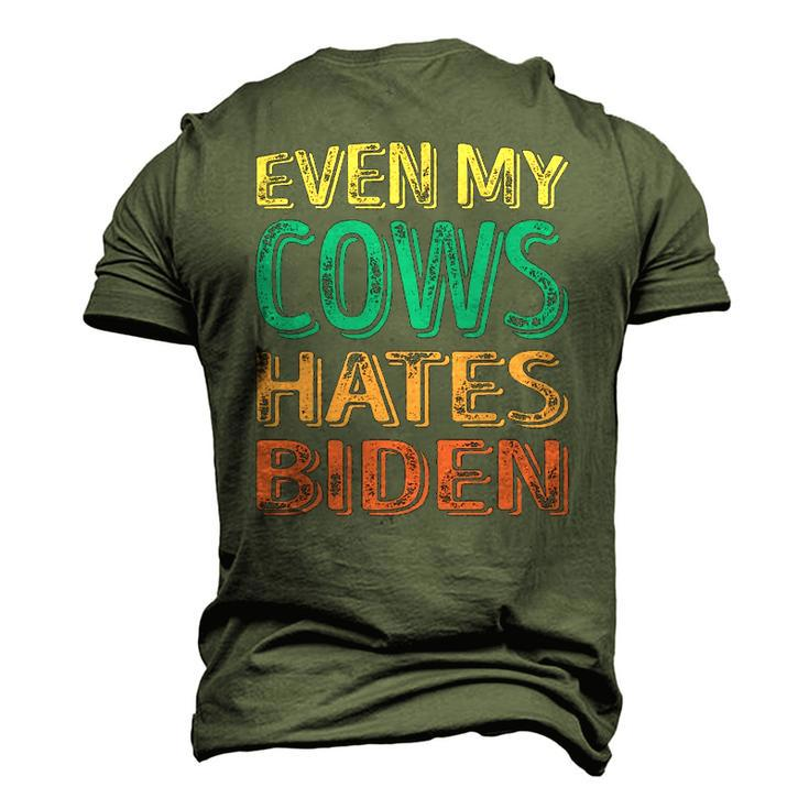 Even My Cows Hates Biden Anti Biden Cow Farmers Men's 3D T-Shirt Back Print