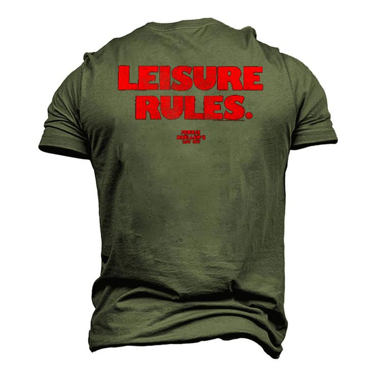 Ferris Bueller&8217S Day Off Leisure Rules Men's 3D T-Shirt Back Print