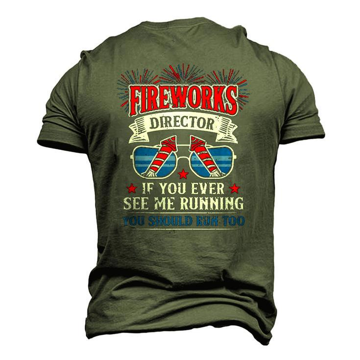 Fireworks Director 4Th Of July For Men Patriotic Men's 3D T-Shirt Back Print