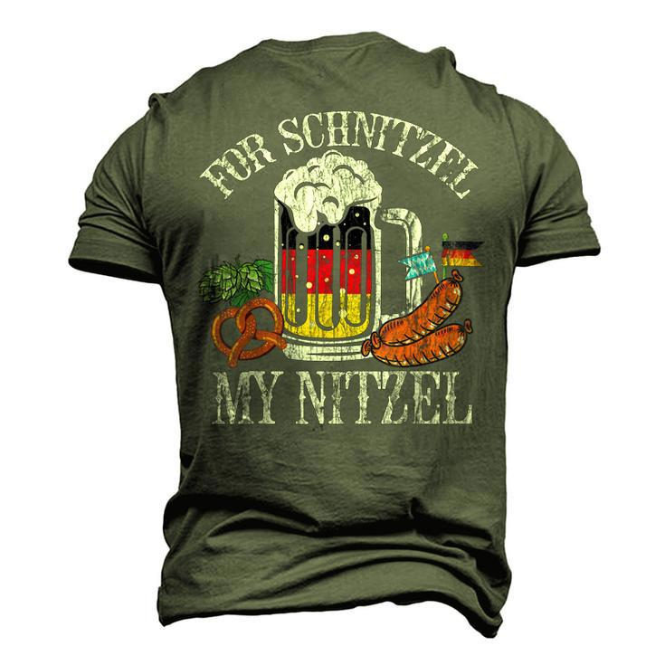 For Schnitzel My Nitzel Funny Oktoberfest German Beer Wurst Men's T-shirt 3D Print Graphic Crewneck Short Sleeve Back Print