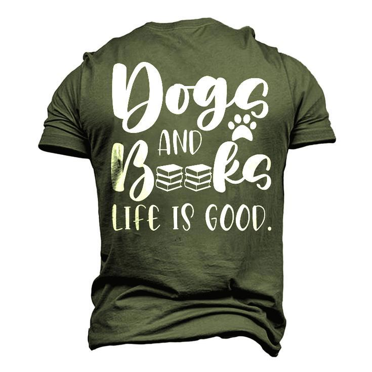 Funny Book Lovers Reading Lovers Dogs Books And Dogs Men's 3D Print Graphic Crewneck Short Sleeve T-shirt