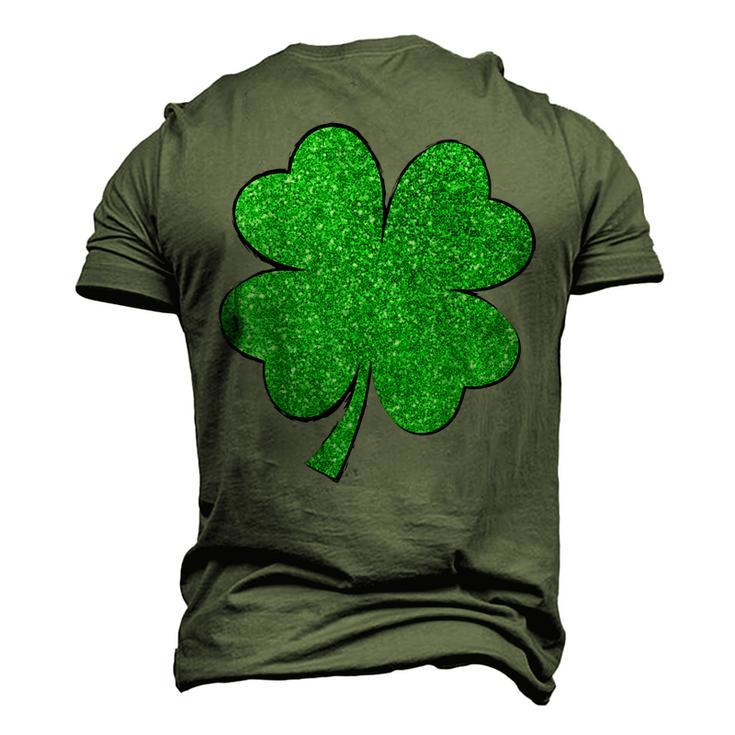 Happy Clover St Patricks Day Irish Shamrock St Pattys Day Men's T-shirt 3D Print Graphic Crewneck Short Sleeve Back Print