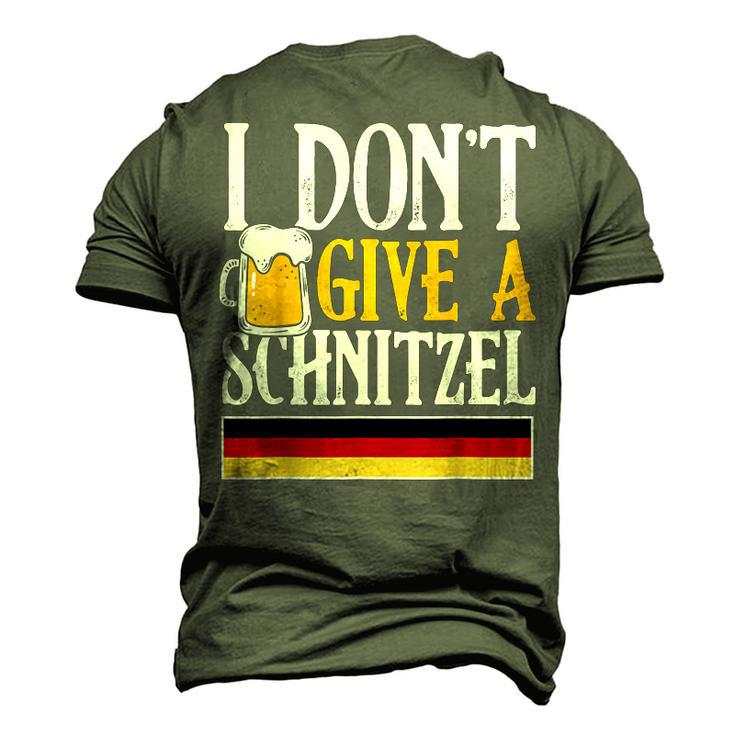 I Dont Give A Schnitzel German Beer Wurst Funny Oktoberfest Men's T-shirt 3D Print Graphic Crewneck Short Sleeve Back Print