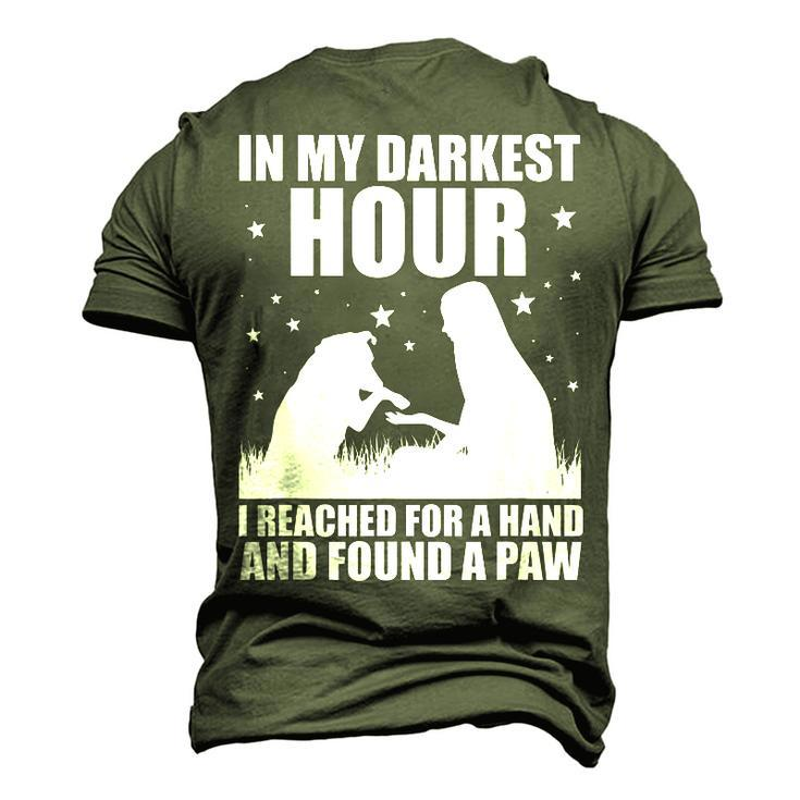 In My Darkest Hour I Reached For A Hand And Found A Paw Men's 3D Print Graphic Crewneck Short Sleeve T-shirt