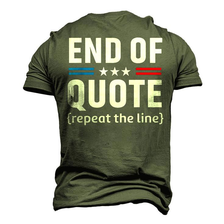 Joe End Of Quote Repeat The Line V2 Men's 3D T-shirt Back Print