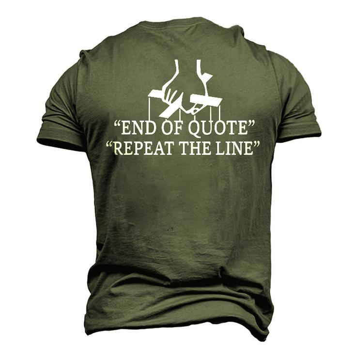 Joe End Of Quote Repeat The Line V3 Men's 3D T-shirt Back Print