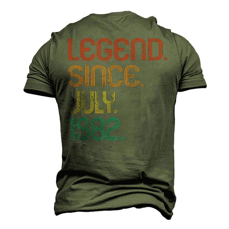 Legend Since July 1982 40Th Birthday 40 Years Old Vintage Men's 3D T-shirt Back Print