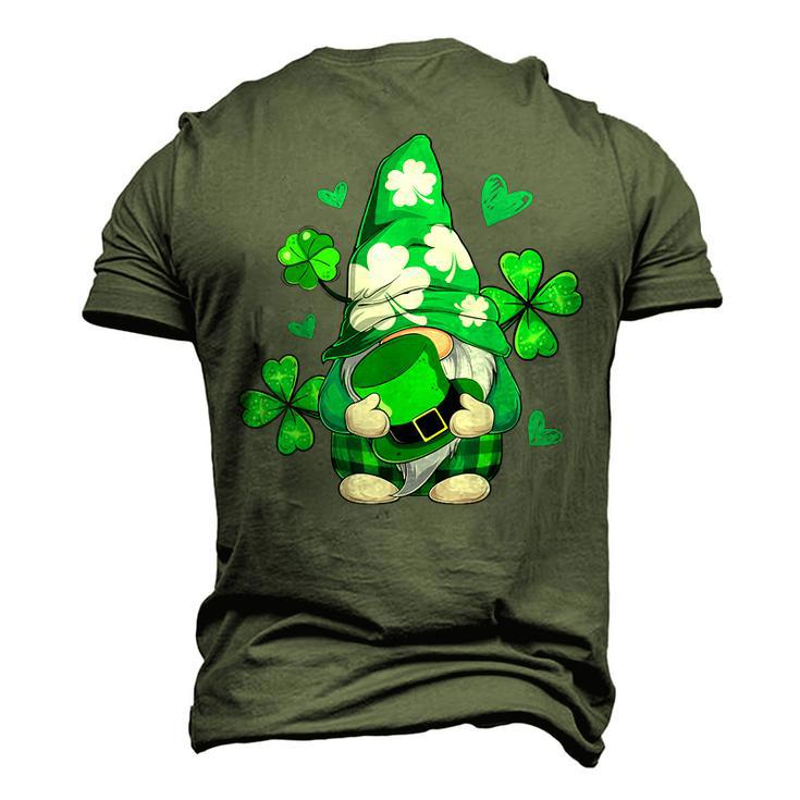 Love Gnomes Irish Shamrock St Patricks Day Four Leaf Clover Men's T-shirt 3D Print Graphic Crewneck Short Sleeve Back Print