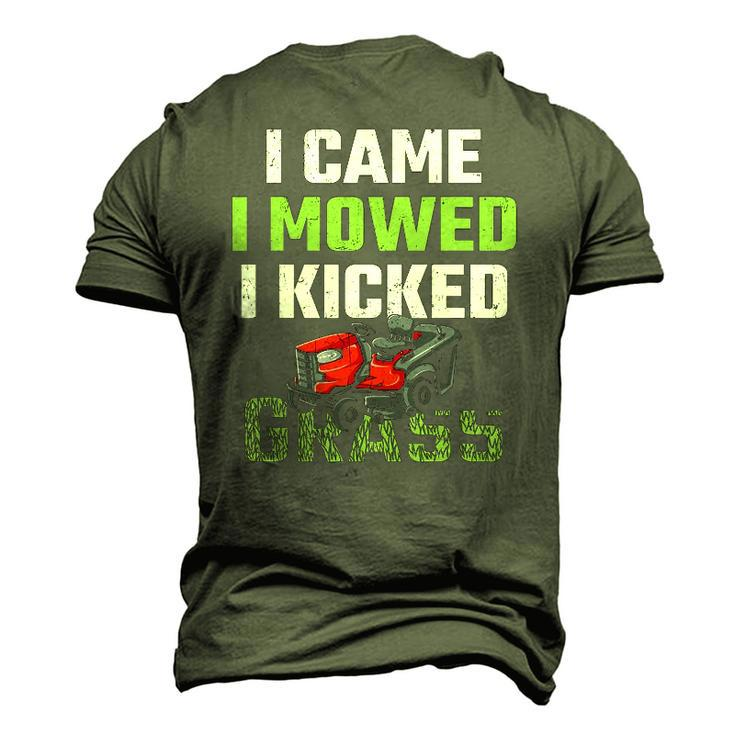 Mens I Came I Mowed I Kicked Grass Lawn Mowing Gardener Men's 3D T-Shirt Back Print