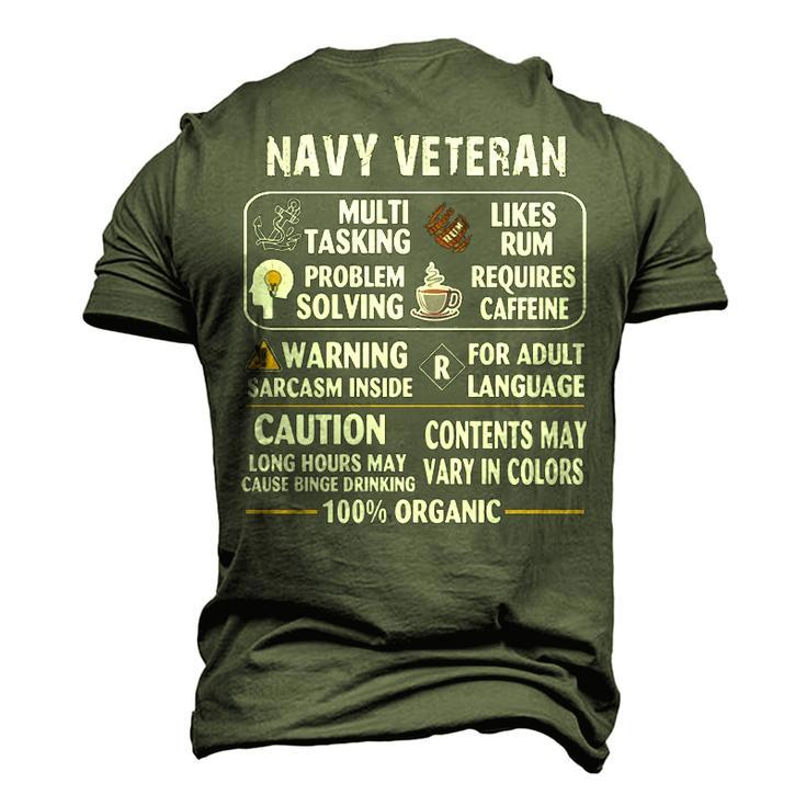 Navy Veteran - 100 Organic Men's 3D Print Graphic Crewneck Short Sleeve T-shirt
