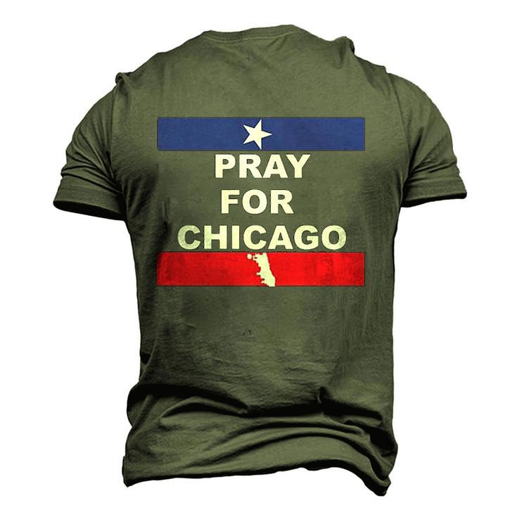 Nice Pray For Chicago Chicao Shooting Men's 3D T-shirt Back Print