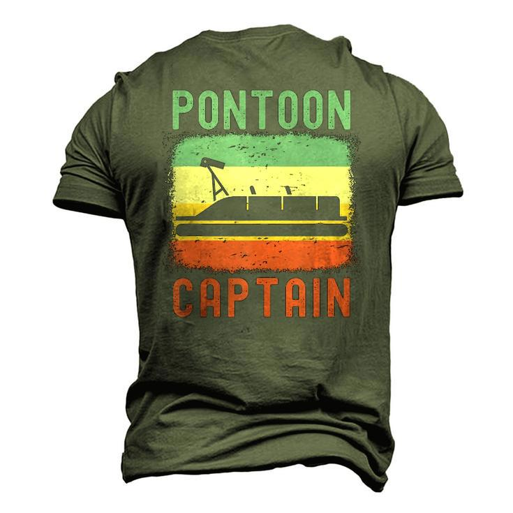 Pontoon Captain Retro Vintage Boat Lake Outfit Men's 3D T-Shirt Back Print