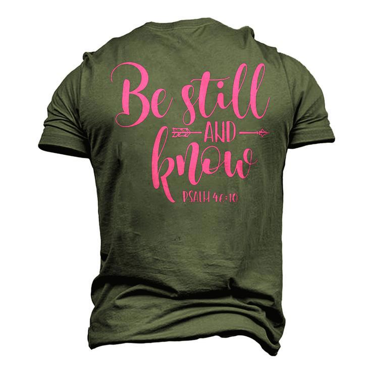 Psalm 4610 Be Still And Know Christian Arrow Men's 3D T-shirt Back Print