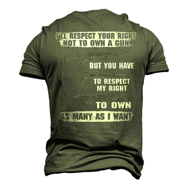 Respect My Right Men's 3D T-shirt Back Print