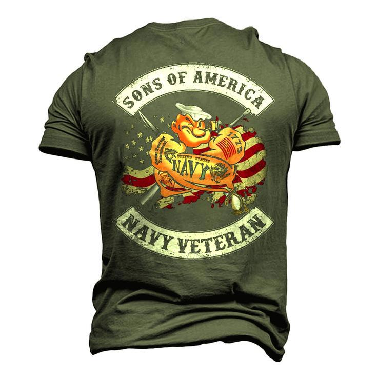 Son Of America Navy Veteran Men's 3D Print Graphic Crewneck Short Sleeve T-shirt