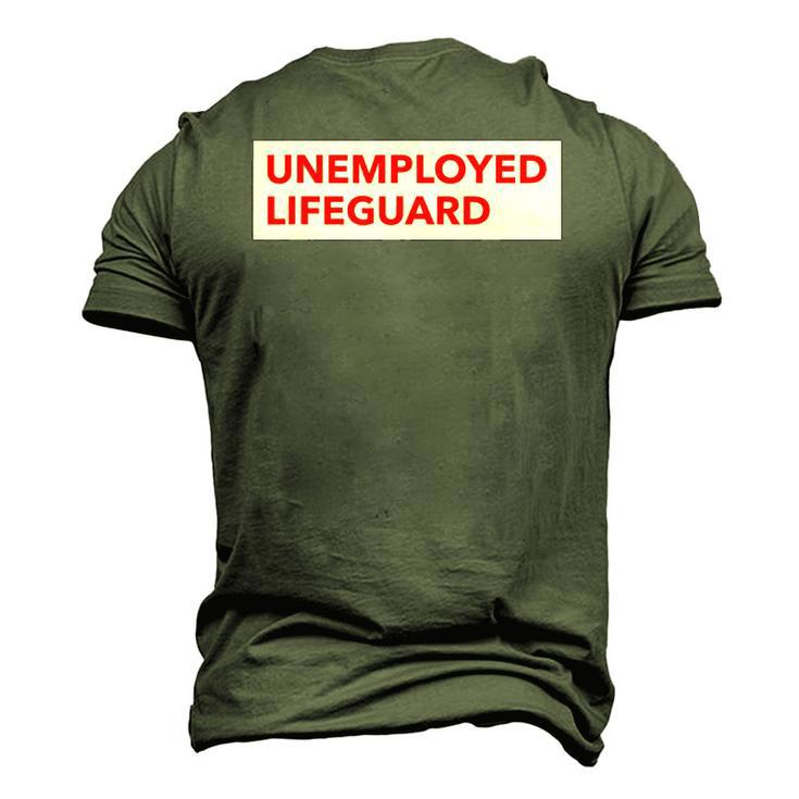 Unemployed Lifeguard Life Guard Men's 3D T-Shirt Back Print