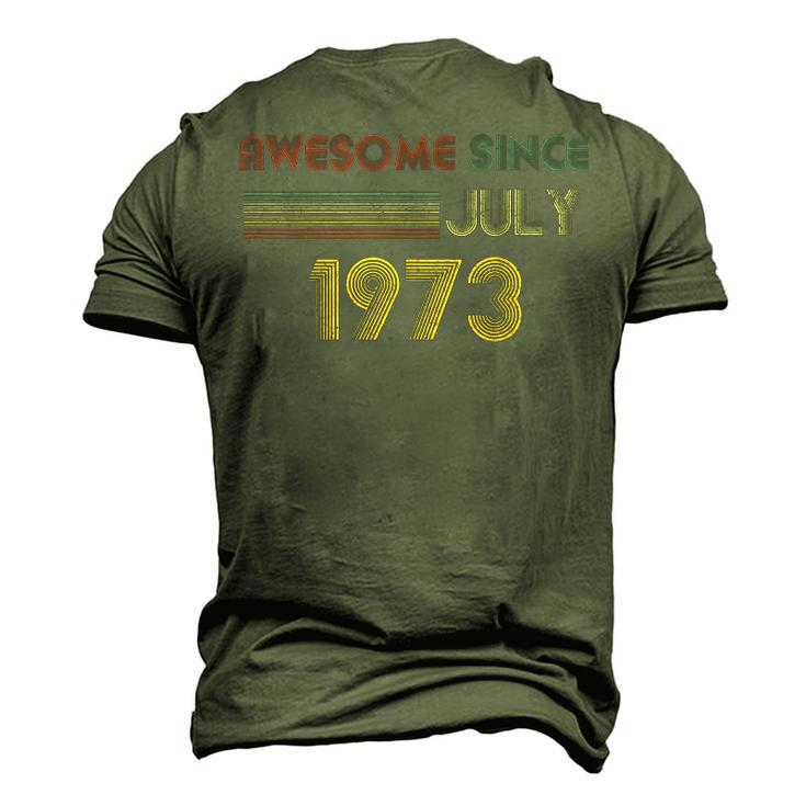 Vintage 1973 49Th Birthday Awesome Since July Retro Men's 3D T-shirt Back Print