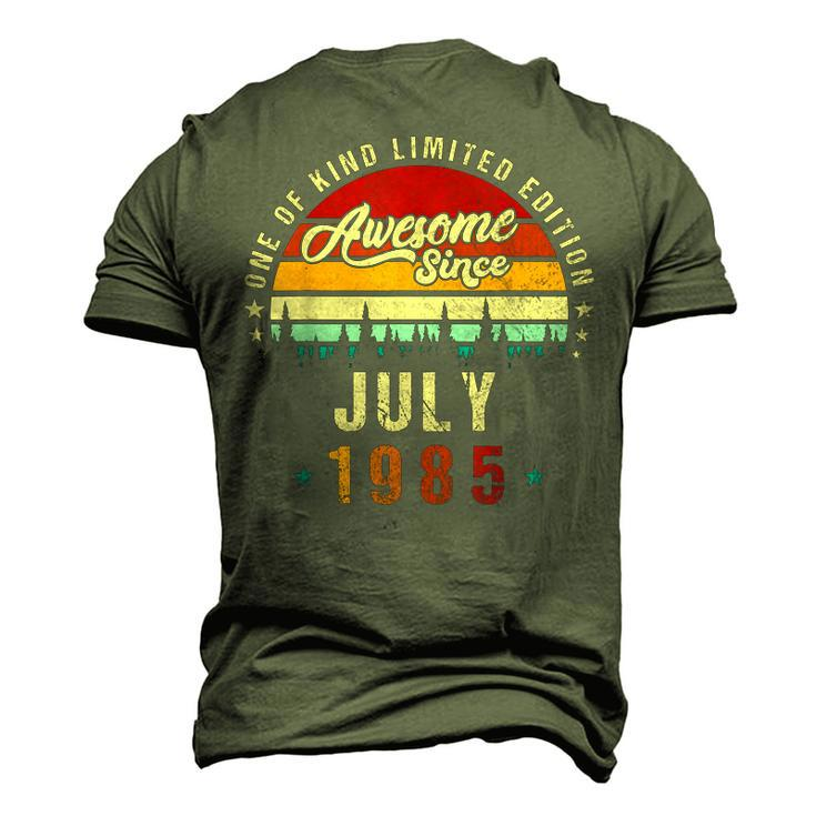Vintage 37Th Birthday Awesome Since July 1985 Epic Legend Men's 3D T-shirt Back Print