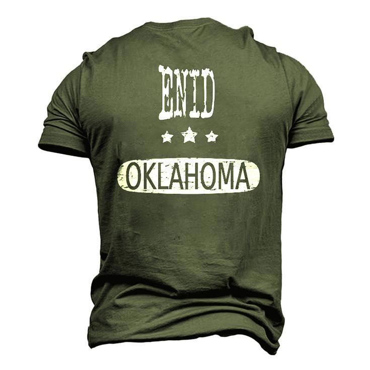 Vintage Enid Oklahoma Home Roots Men's 3D T-Shirt Back Print