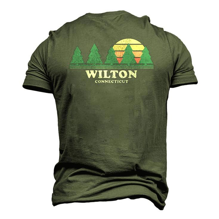 Wilton Ct Vintage Throwback Tee Retro 70S Men's 3D T-Shirt Back Print