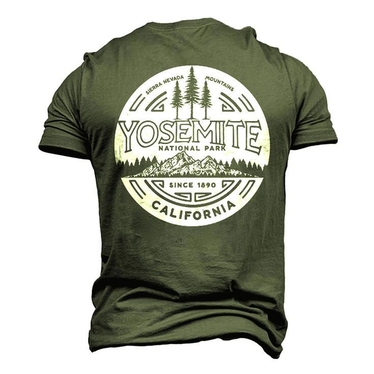 Yosemite National Park Distressed Minimalist Men's 3D T-shirt Back Print