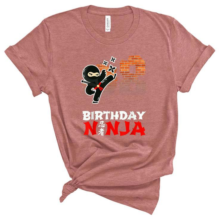 8 Year Old Ninja Birthday Party Eight Birthday Ninja Party Unisex Crewneck Soft Tee