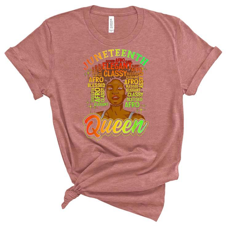 Juneteenth T Women Juneteenth S Natural Afro Queen  Women's Short Sleeve T-shirt Unisex Crewneck Soft Tee