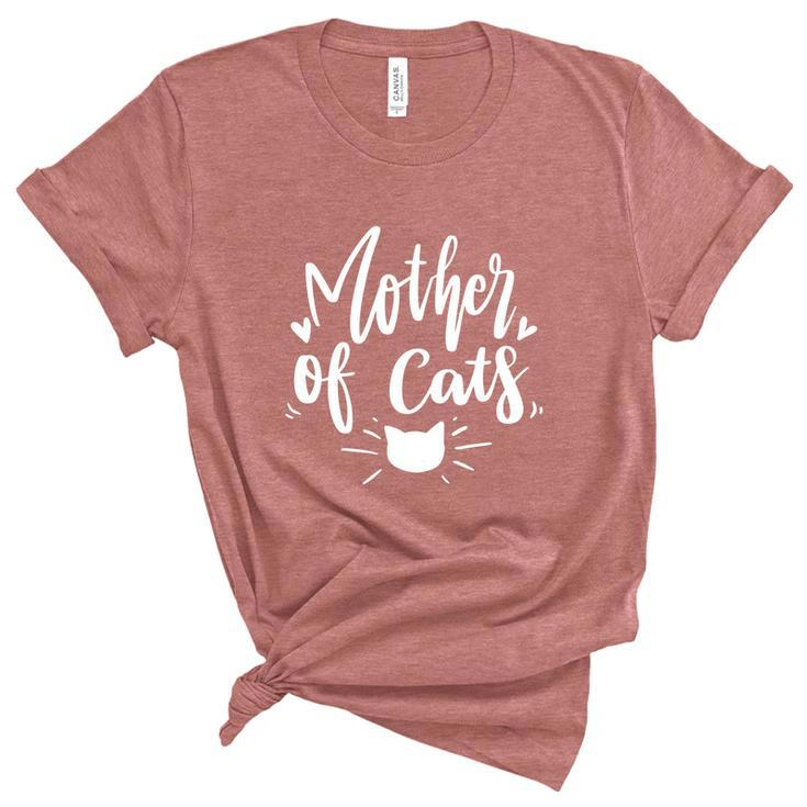 Mother Of Cats Cat Lover Cat Day Unisex Crewneck Soft Tee