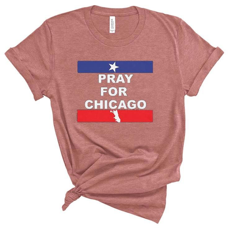 Nice Pray For Chicago Chicao Shooting Unisex Crewneck Soft Tee