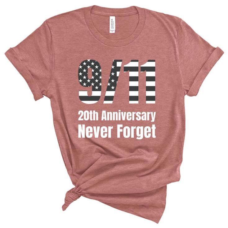 Patriot Day 911 We Will Never Forget Tshirtnever September 11Th Anniversary Women's Short Sleeve T-shirt Unisex Crewneck Soft Tee