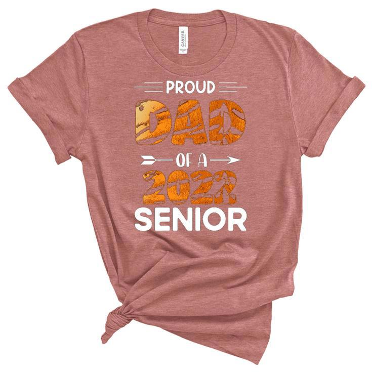 Proud Dad Of A 2022 Senior Tiger Print Women's Short Sleeve T-shirt Unisex Crewneck Soft Tee