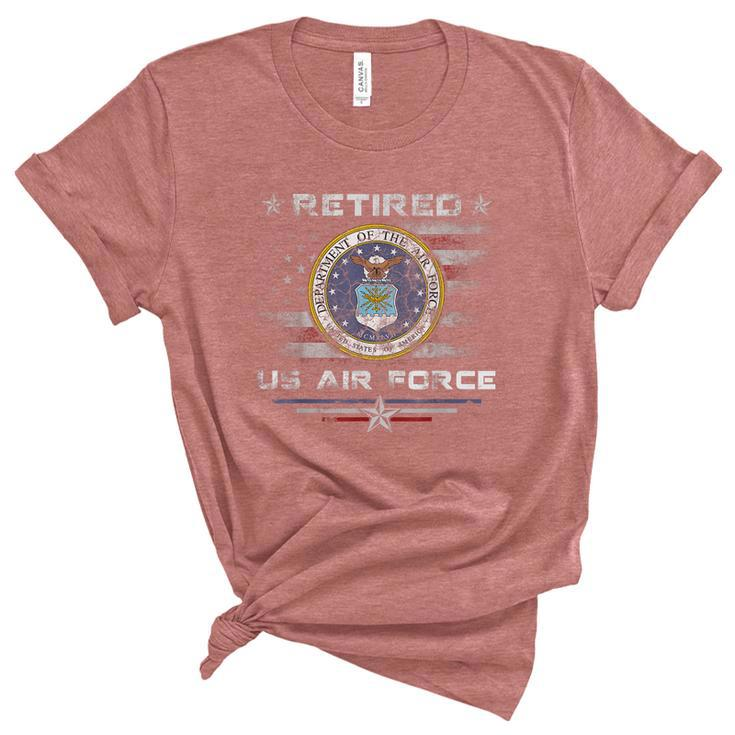 Retired Us Air Force Veteran Great Gift Thanksgiving Gift Graphic Design Printed Casual Daily Basic Unisex Crewneck Soft Tee