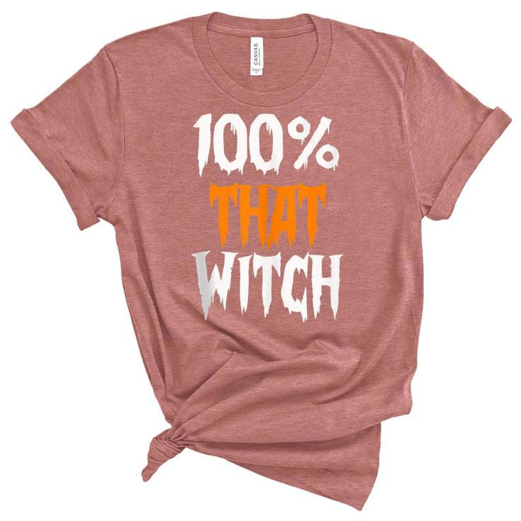 100 That Witch Funny Halloween - Witch Music Lyrics  Unisex Crewneck Soft Tee