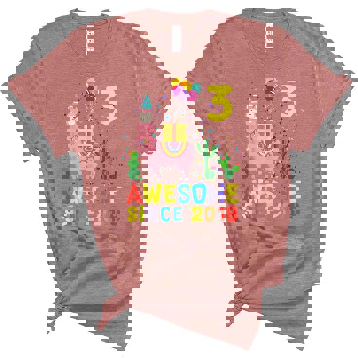 3Rd Birthday Llama Llamazing Awesome Since 2019 3 Year Old Women's Short Sleeve T-shirt Unisex Crewneck Soft Tee 3Rd Birthday Llama Llamazing Awesome Since 2019 3 Year Old Women's Short Sleeve T-shirt Unisex Crewneck Soft Tee