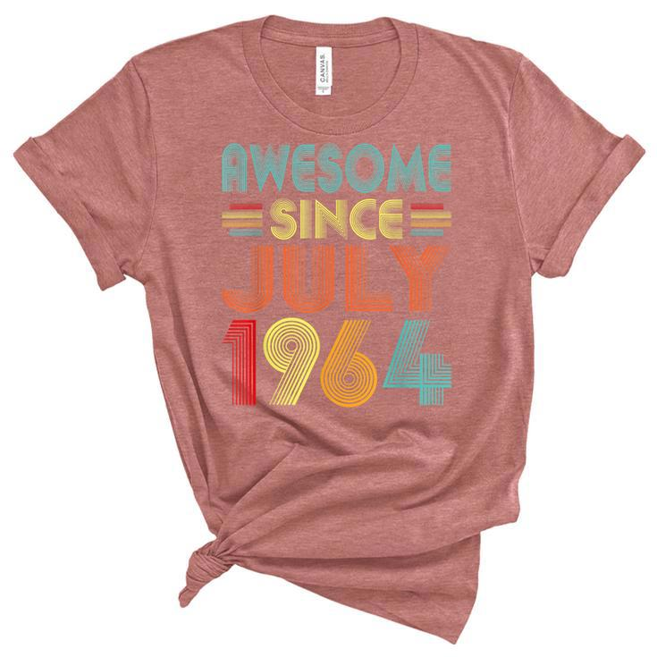 Awesome Since July 1964 Vintage 58 Years Old 58Th Birthday  Unisex Crewneck Soft Tee