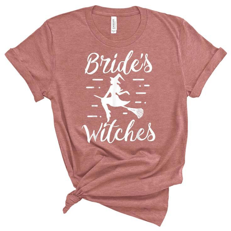 Brides Witches Halloween Bachelorette Party Witch Wedding  Unisex Crewneck Soft Tee