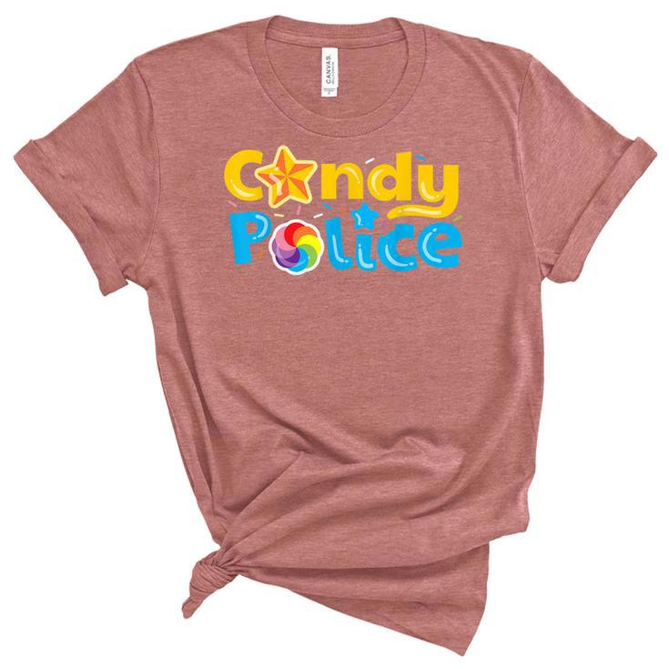 Candy Police Cute Funny Trick Or Treat Halloween Costume  Unisex Crewneck Soft Tee