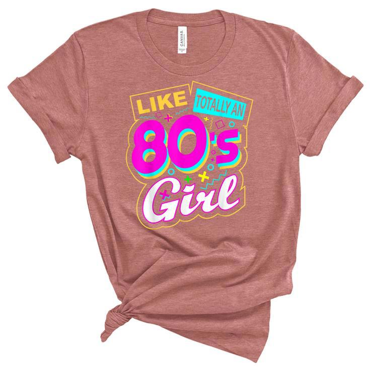Cool 80S Girl Retro Fashion Throwback Culture Party Lover  Unisex Crewneck Soft Tee