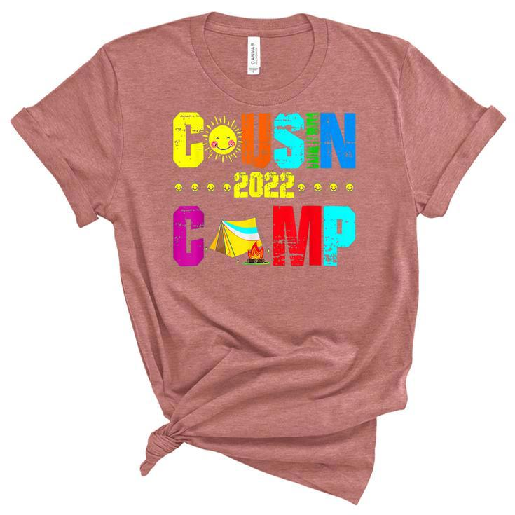 Cousin Camp  2022 Family Camping Summer Vacation Crew  V2 Unisex Crewneck Soft Tee