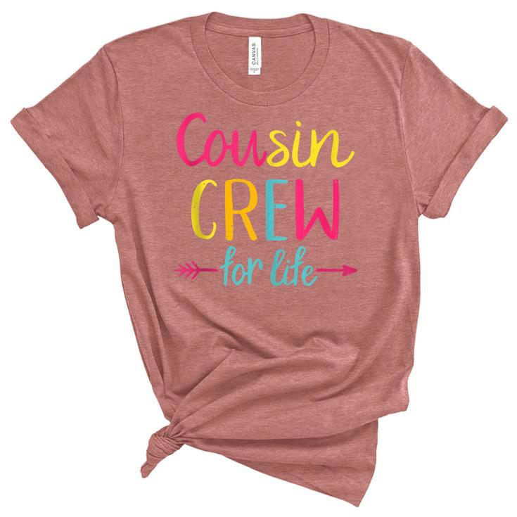 Cousin Crew For Life Family Matching Adult N Kids Funny  Unisex Crewneck Soft Tee