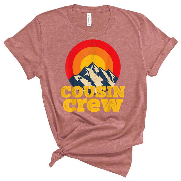 Cousin Crew Kids Matching  Camping Group Cousin Squad  Unisex Crewneck Soft Tee