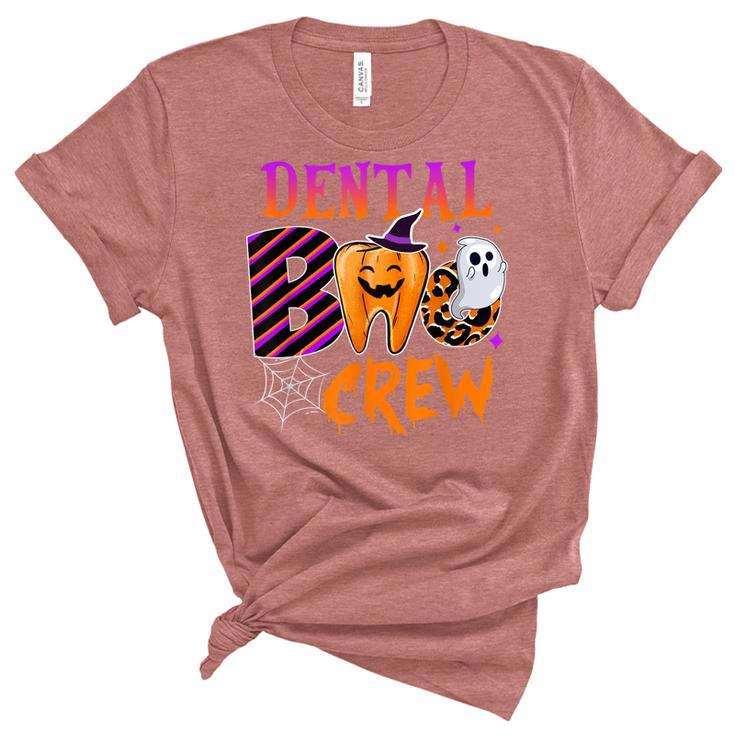 Dental Boo Crew Funny Boo Th Dentist Matching Halloween  Unisex Crewneck Soft Tee