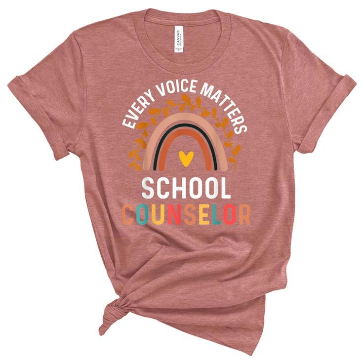 Every Voice Matters School Counselor Counseling  V2 Unisex Crewneck Soft Tee