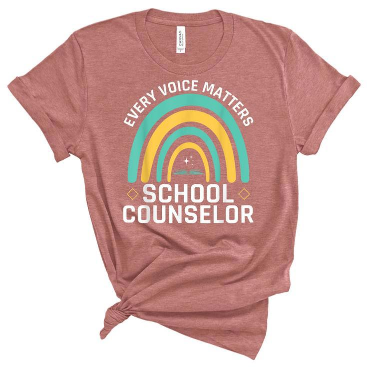 Every Voice Matters School Counselor Counseling  V3 Unisex Crewneck Soft Tee