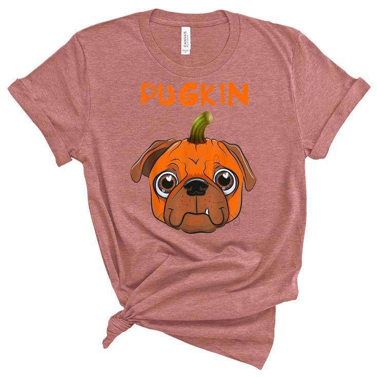 Funny Pugkin Pug Pumpkin Dog Lover Halloween Party Costume  Unisex Crewneck Soft Tee