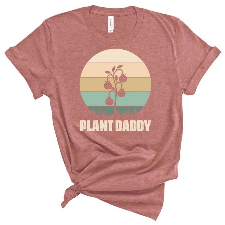 Gardening Plant Daddy Plant Tree Idea Design Women's Short Sleeve T-shirt Unisex Crewneck Soft Tee